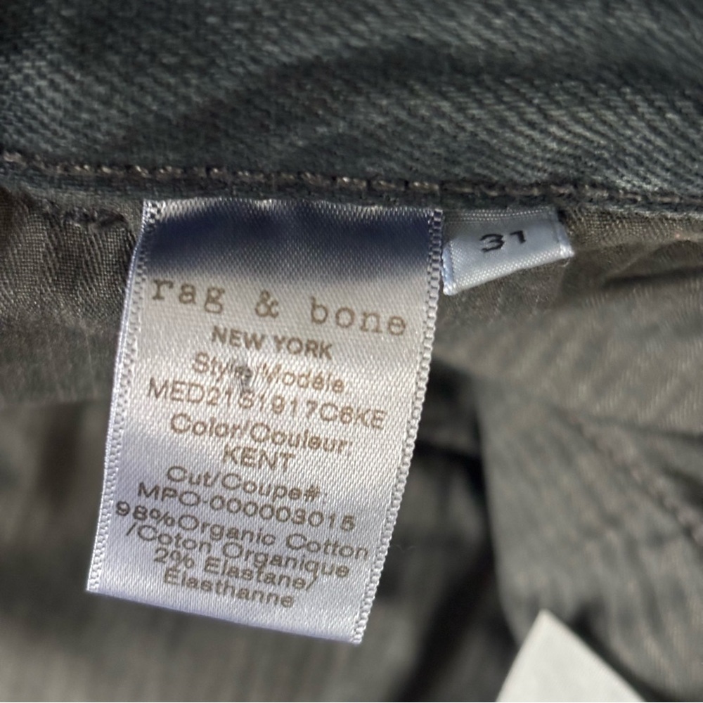 rag & bone Organic Cotton Slim Fit Shorts Charcoal Black Color 'Kent' Size 31 - Picture 10 of 12
